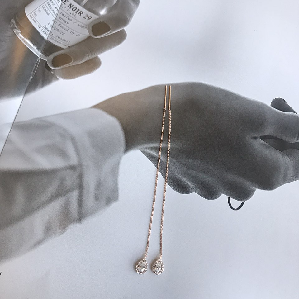 Water Drop Long Drop Earrings Women Natural Fashio