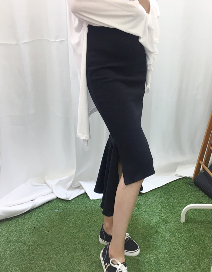 Mermaid Banding Unbalanced Long Skirts Flare Chima