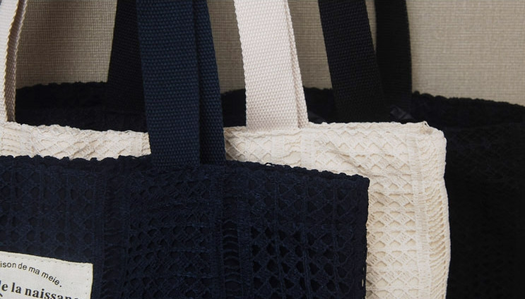 Lace Punching Eco Bag 3color Daily Back Bag Colleg