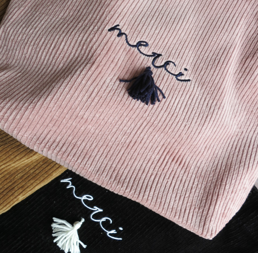 Merci Corduroy Eco Bags Stiff items Everyday Fashi