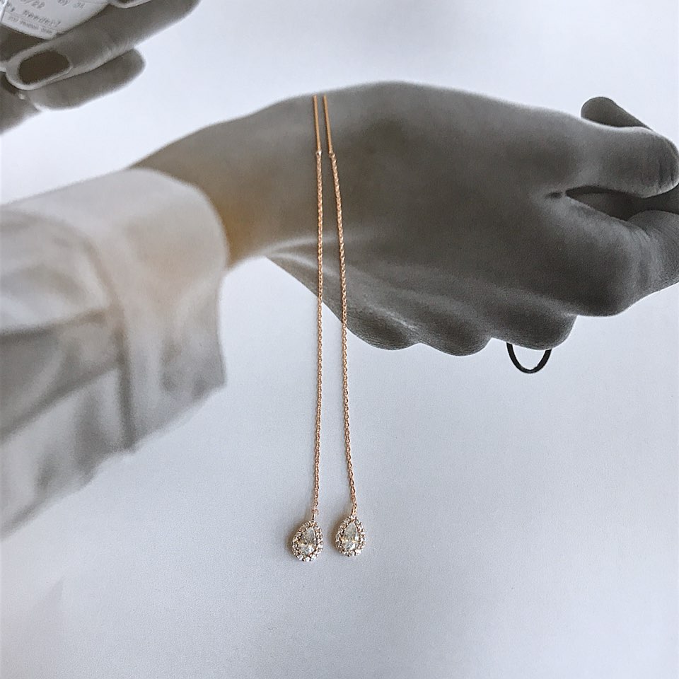 Water Drop Long Drop Earrings Women Natural Fashio