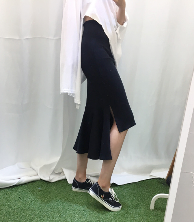 Mermaid Banding Unbalanced Long Skirts Flare Chima