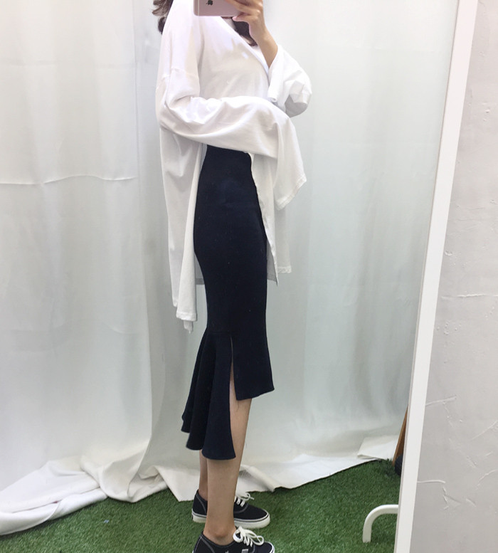 Mermaid Banding Unbalanced Long Skirts Flare Chima