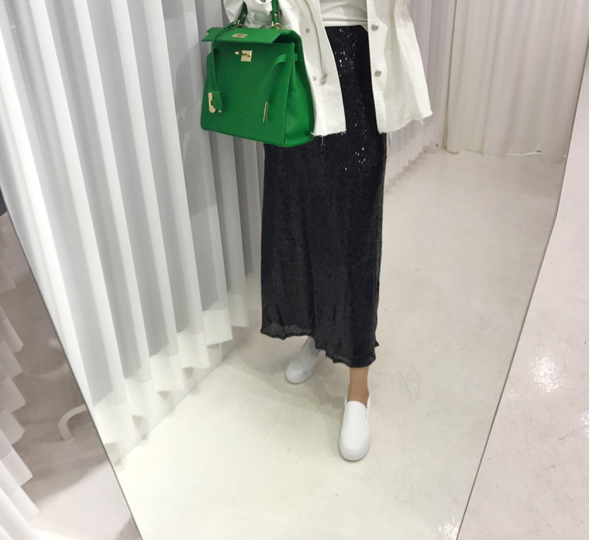 Sequin Long skirts Autumn cozy look Neat and fashi