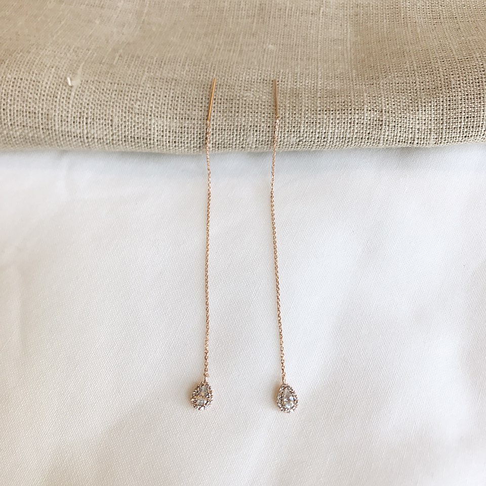 Water Drop Long Drop Earrings Women Natural Fashio
