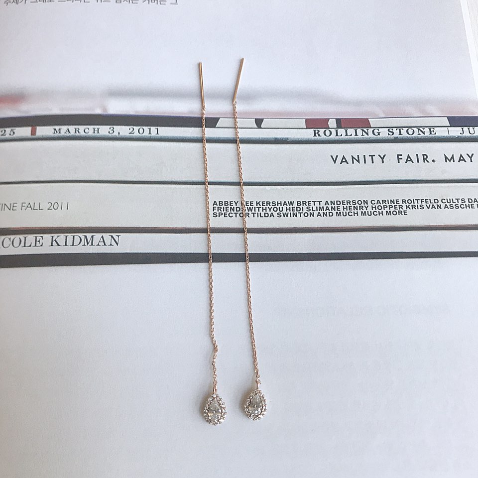 Water Drop Long Drop Earrings Women Natural Fashio