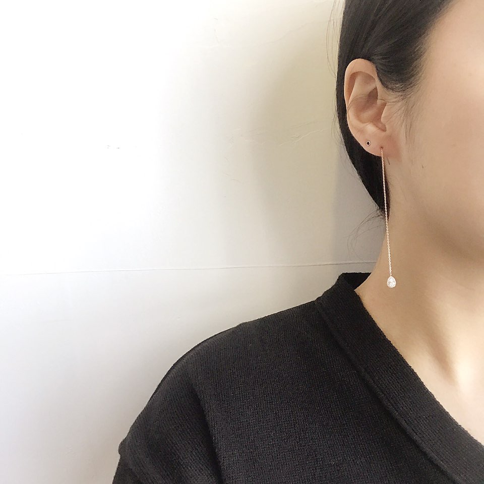 Water Drop Long Drop Earrings Women Natural Fashio
