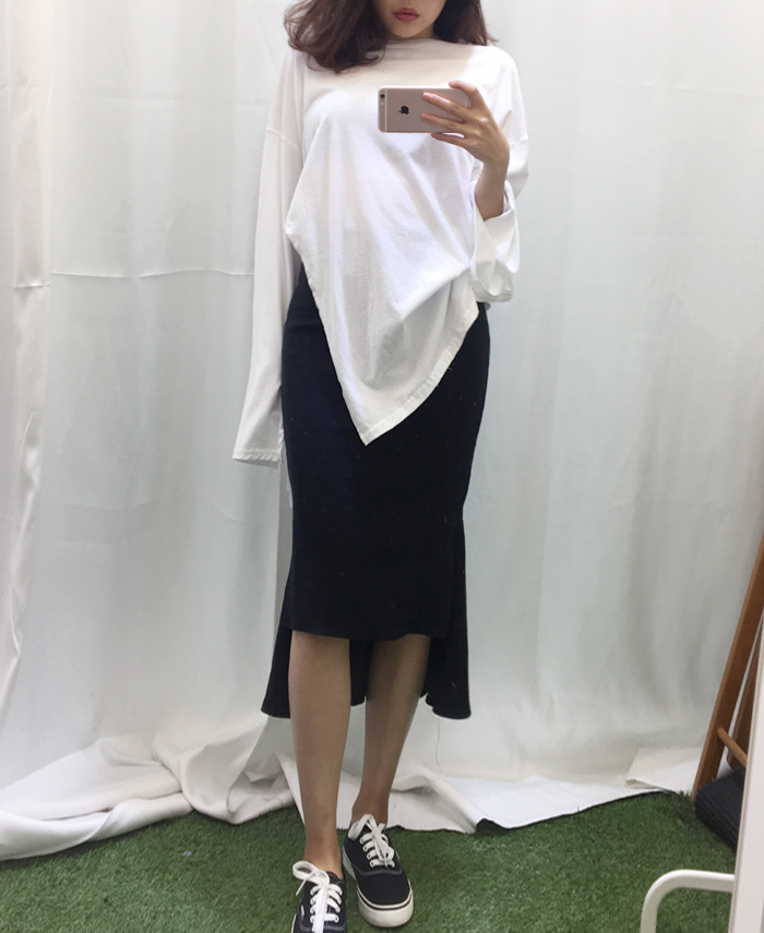 Mermaid Banding Unbalanced Long Skirts Flare Chima