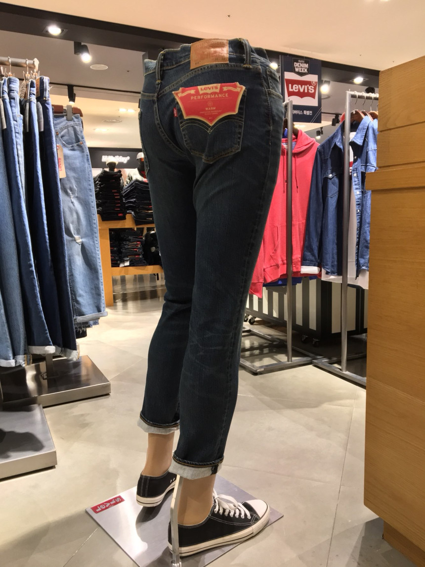 Korea Jeans Pants Levi's Men 511 Slim Fit_ Warm