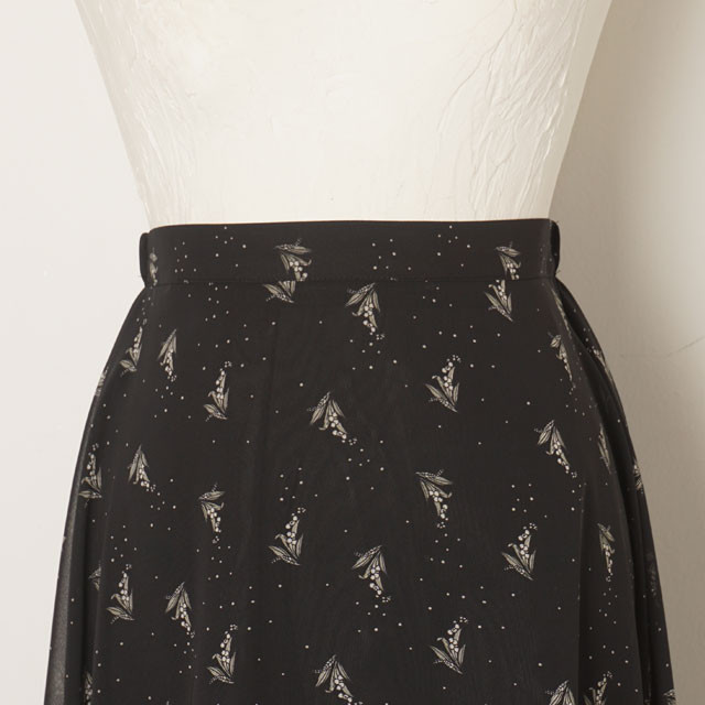 Flower chiffon skirt a long long layered autumn lo