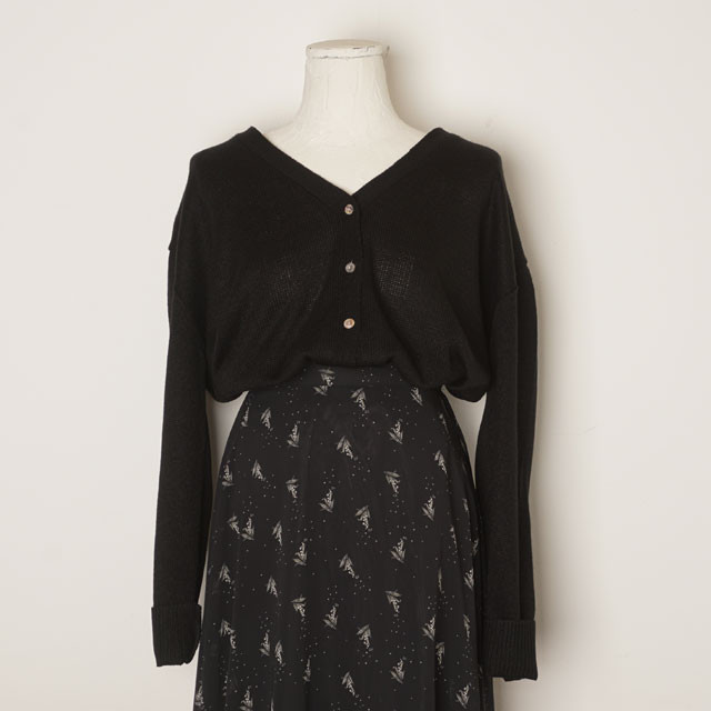 Flower chiffon skirt a long long layered autumn lo