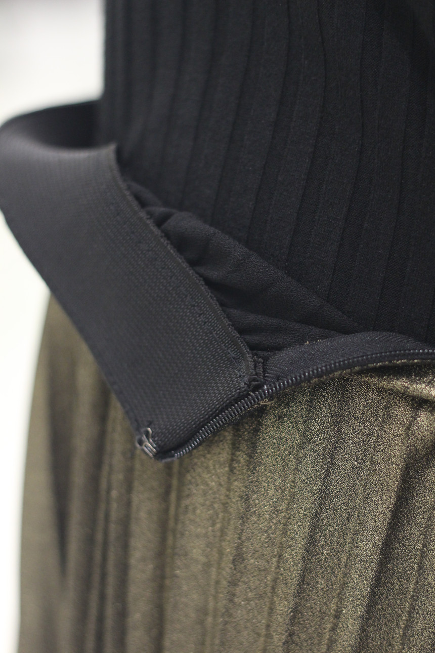 Bowl Gold Pleated Long Skirt 7127435004 Winter 30t