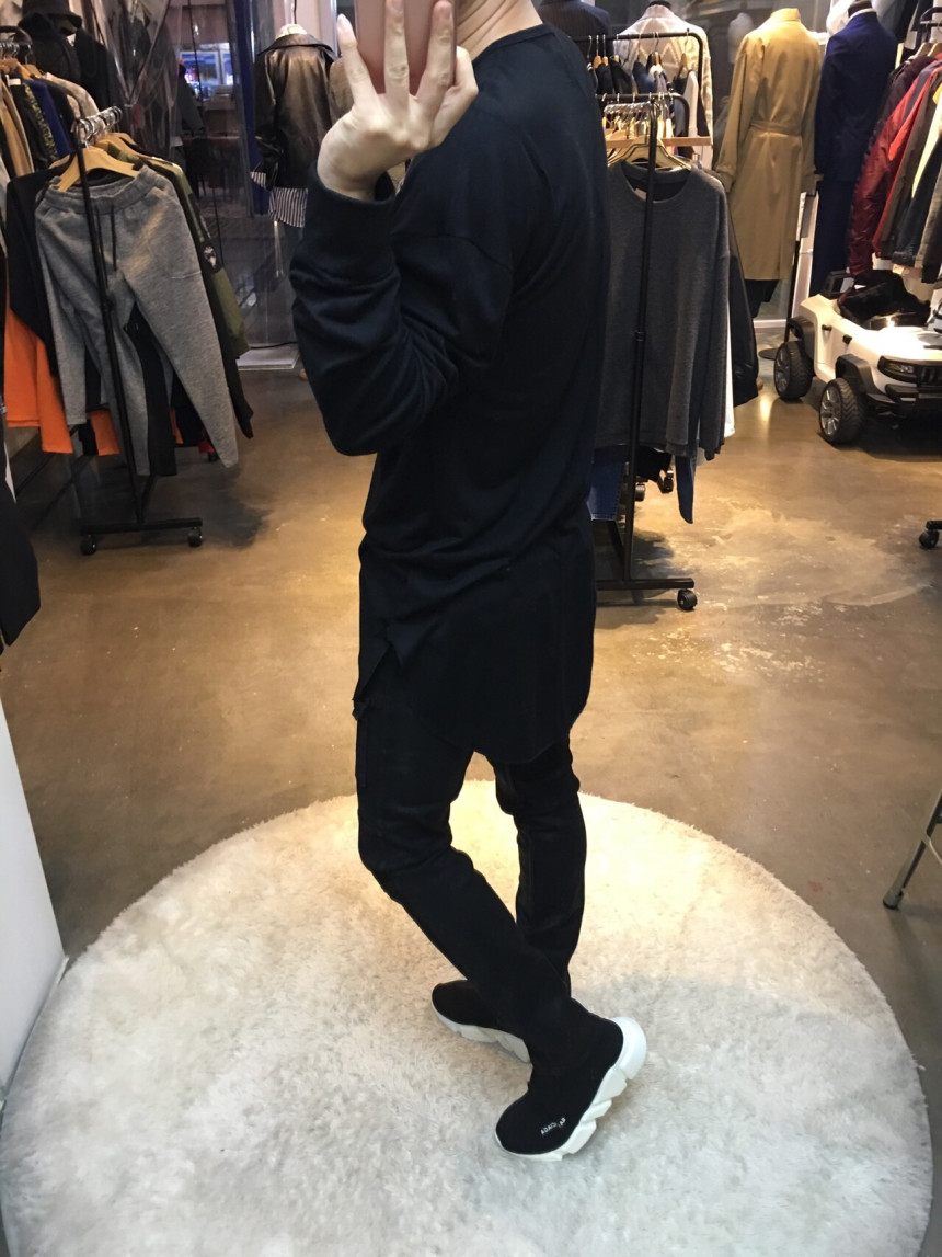 Korea Jeans Pants Pocket Patch Wax Coated Span Sli