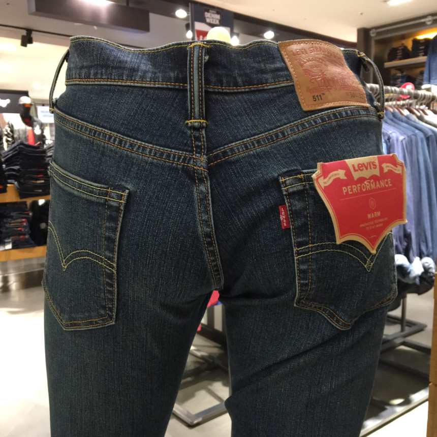 Korea Jeans Pants Levi's Men 511 Slim Fit_ Warm