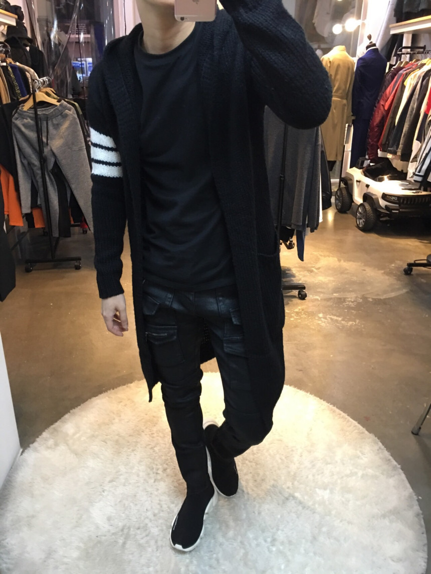 Korea Jeans Pants Pocket Patch Wax Coated Span Sli