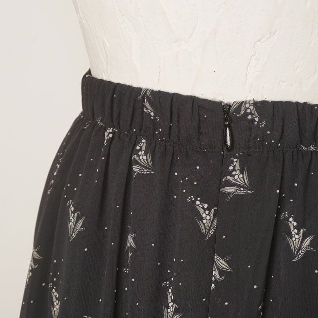 Flower chiffon skirt a long long layered autumn lo