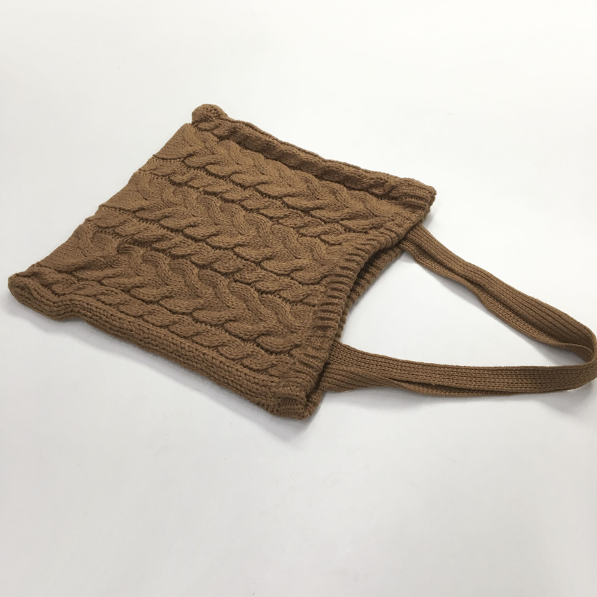 moss twisted knit eco bag woman autumn bag winter 