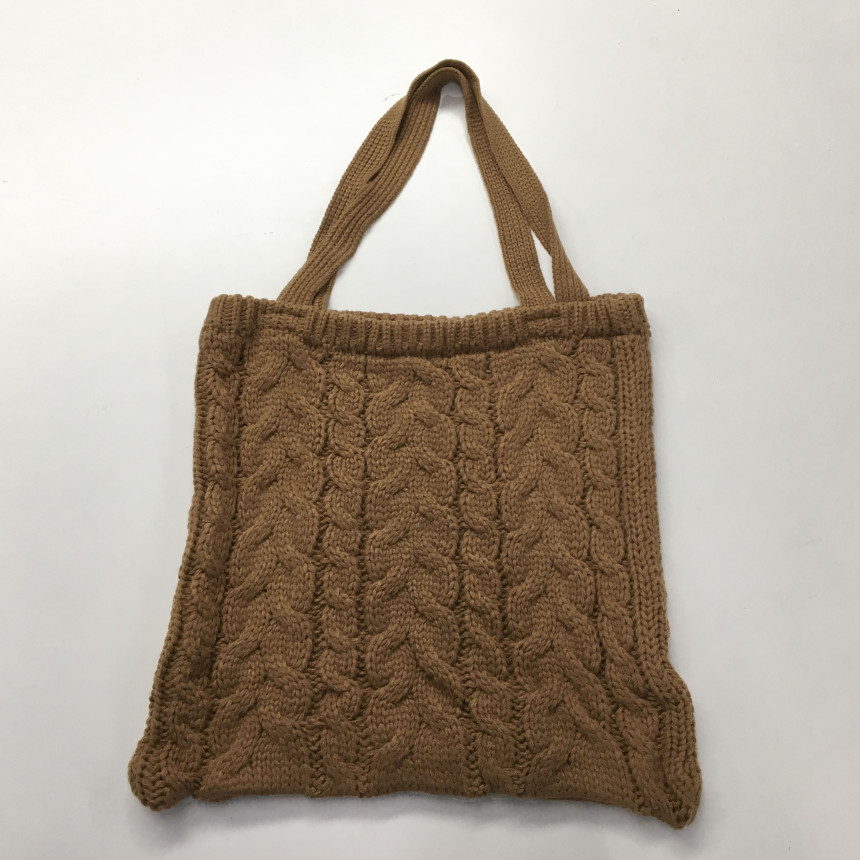 moss twisted knit eco bag woman autumn bag winter 