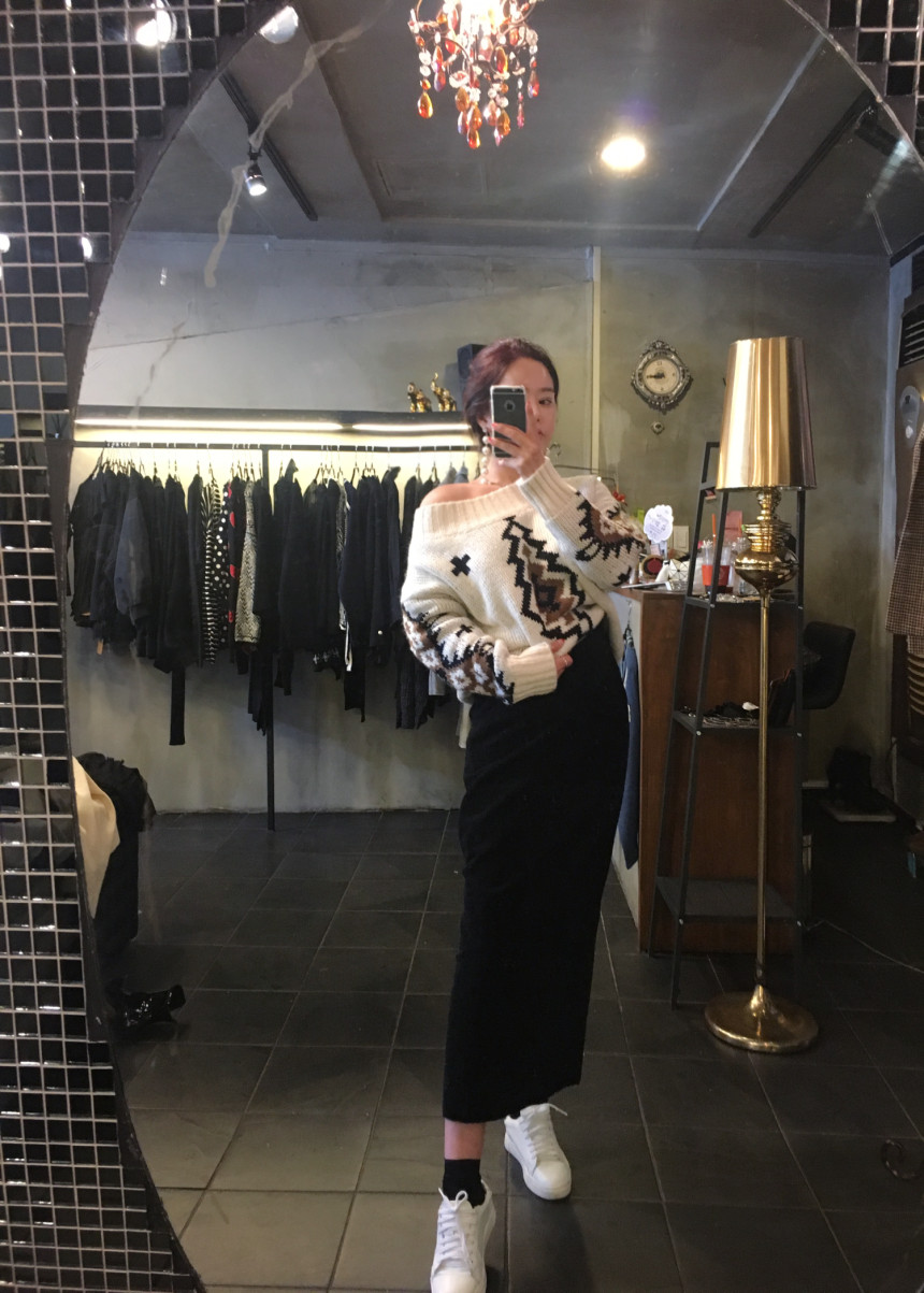 Basic Longgolden Skirt Modern classic feeling Dail