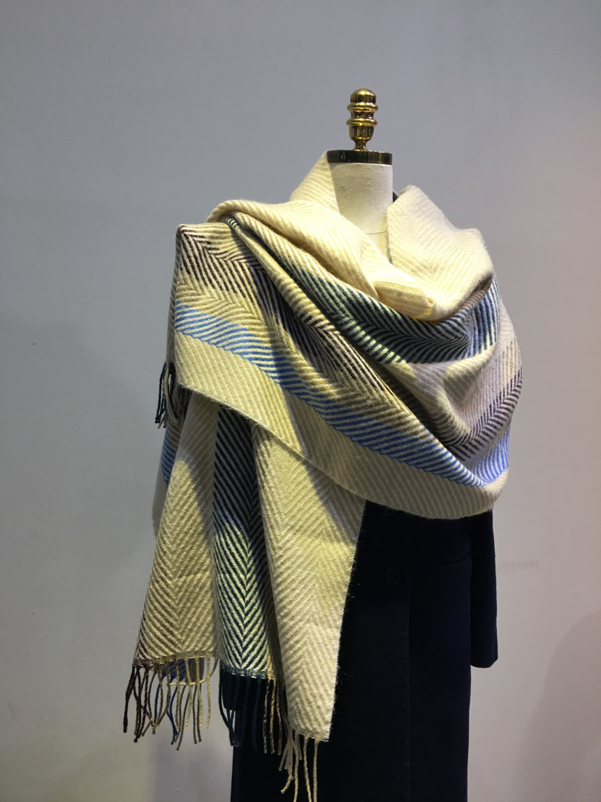 Herringbone Check Shawl Muffler