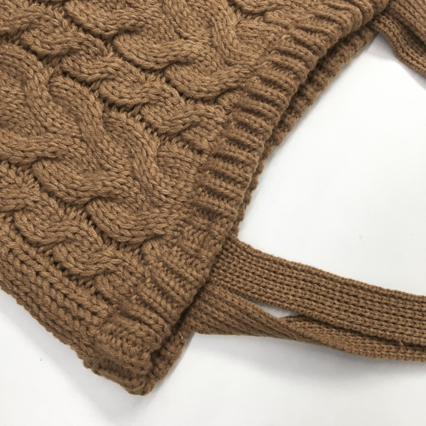 moss twisted knit eco bag woman autumn bag winter 