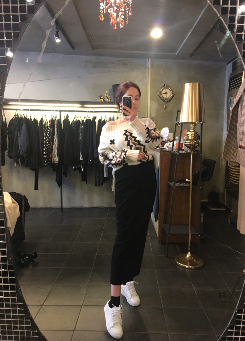 Basic Longgolden Skirt Modern classic feeling Dail