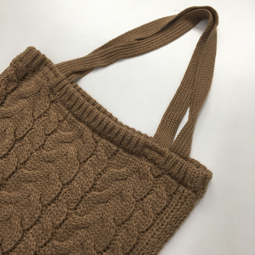 moss twisted knit eco bag woman autumn bag winter 