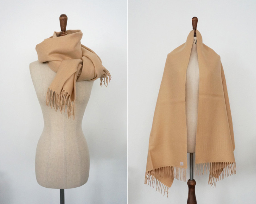 Plain Surgical Wool muffler Woman Autumn Cozy Look