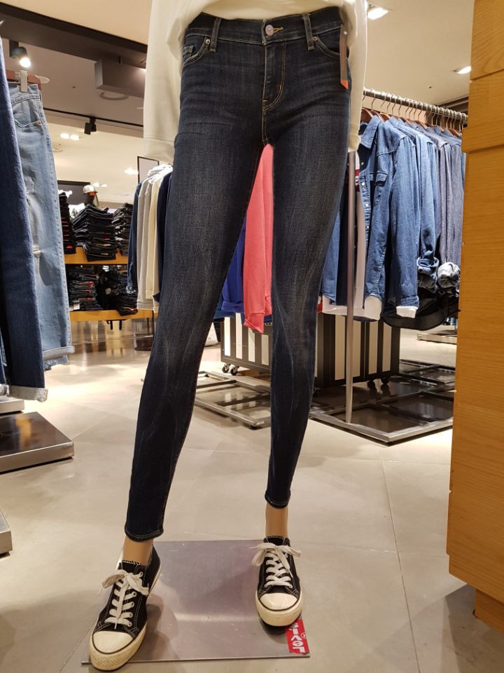 Korea Jeans Pants Levi's 711 Skinny Pit Worms L