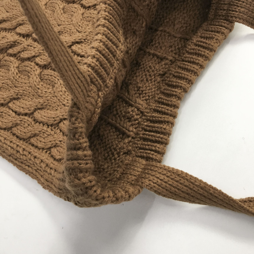 moss twisted knit eco bag woman autumn bag winter 