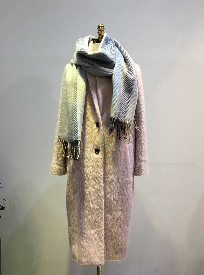 Herringbone Check Shawl Muffler