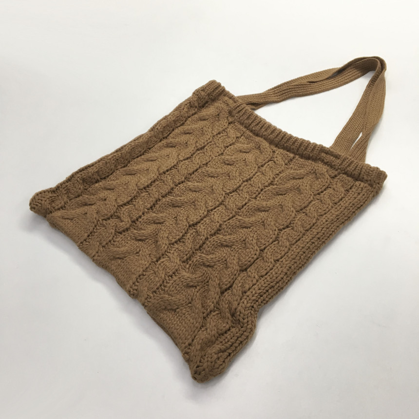 moss twisted knit eco bag woman autumn bag winter 
