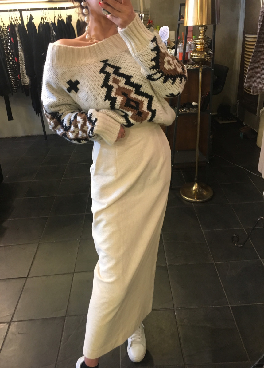 Basic Longgolden Skirt Modern classic feeling Dail