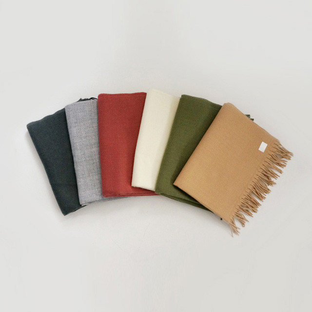 Plain Surgical Wool muffler Woman Autumn Cozy Look