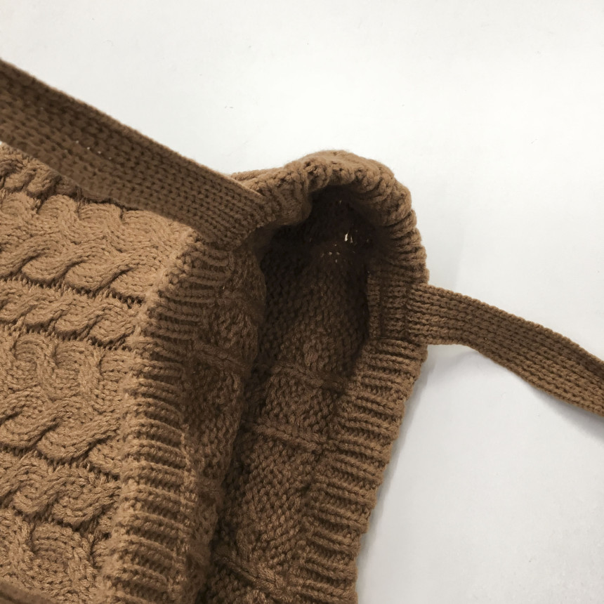 moss twisted knit eco bag woman autumn bag winter 