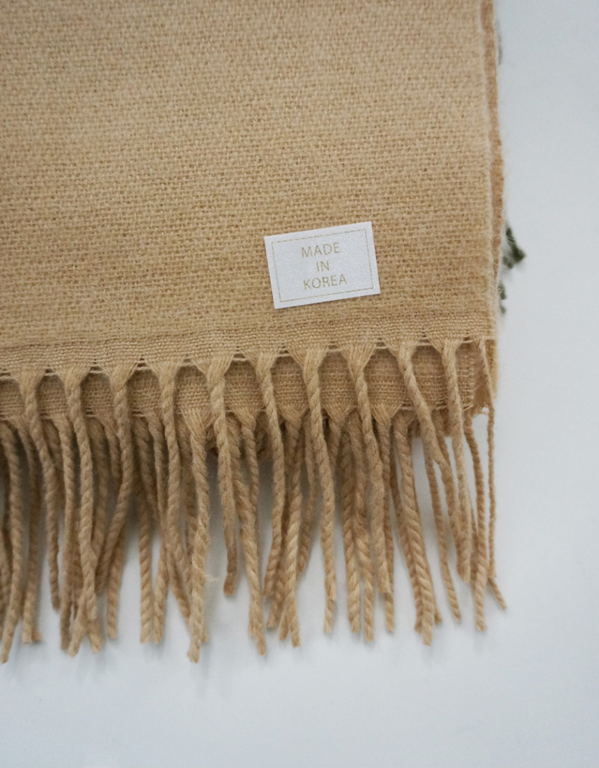 Plain Surgical Wool muffler Woman Autumn Cozy Look