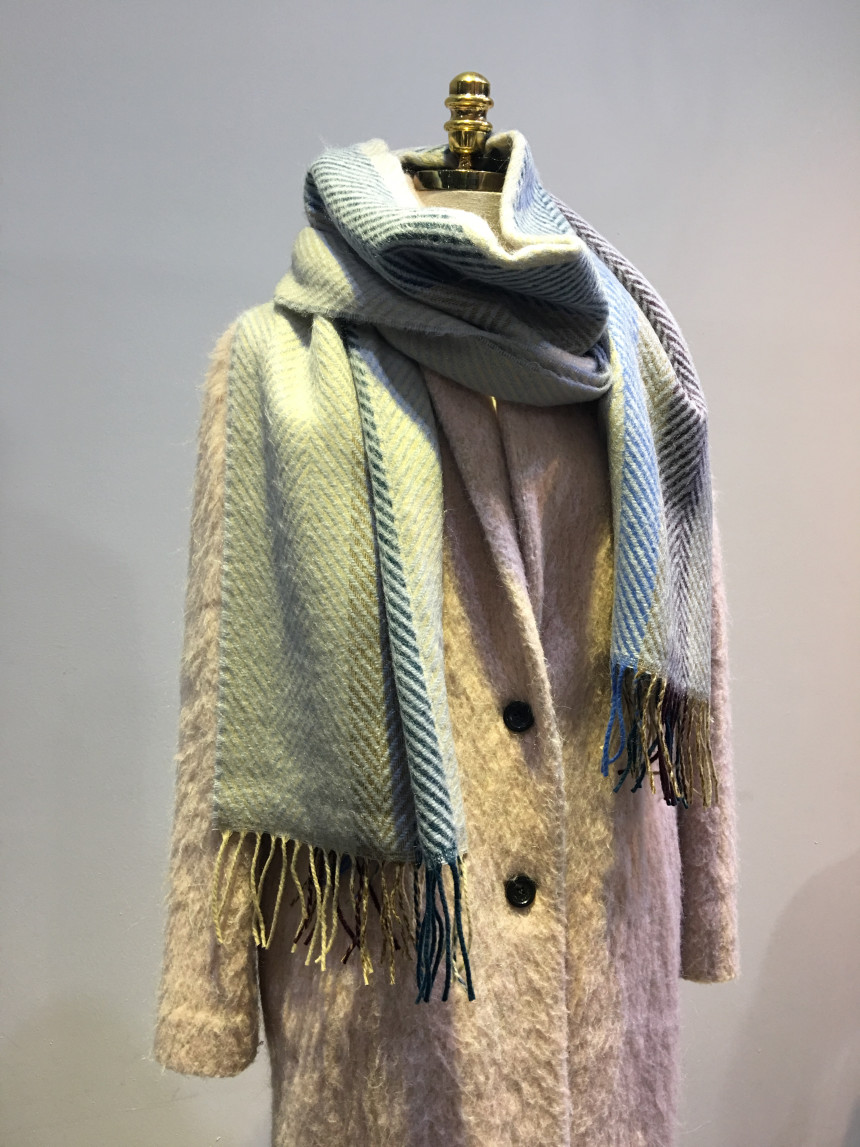 Herringbone Check Shawl Muffler