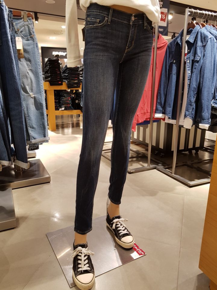 Korea Jeans Pants Levi's 711 Skinny Pit Worms L