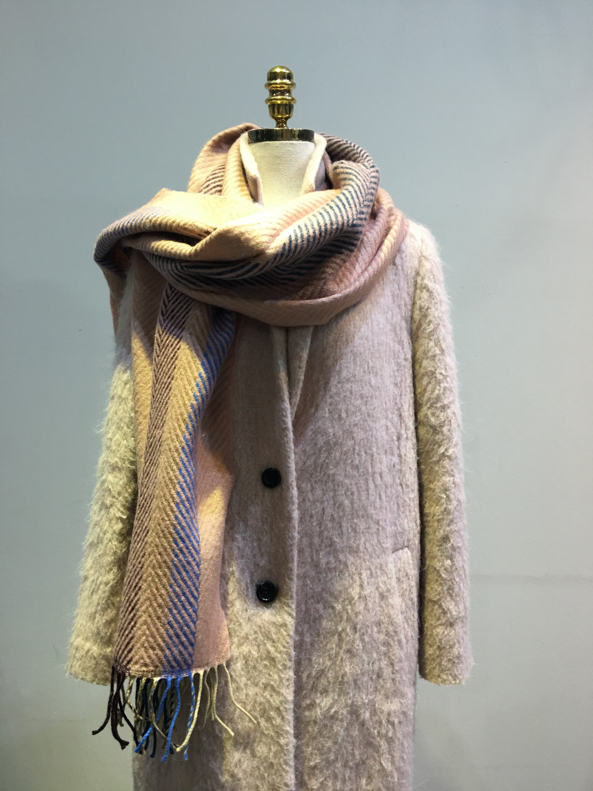 Herringbone Check Shawl Muffler