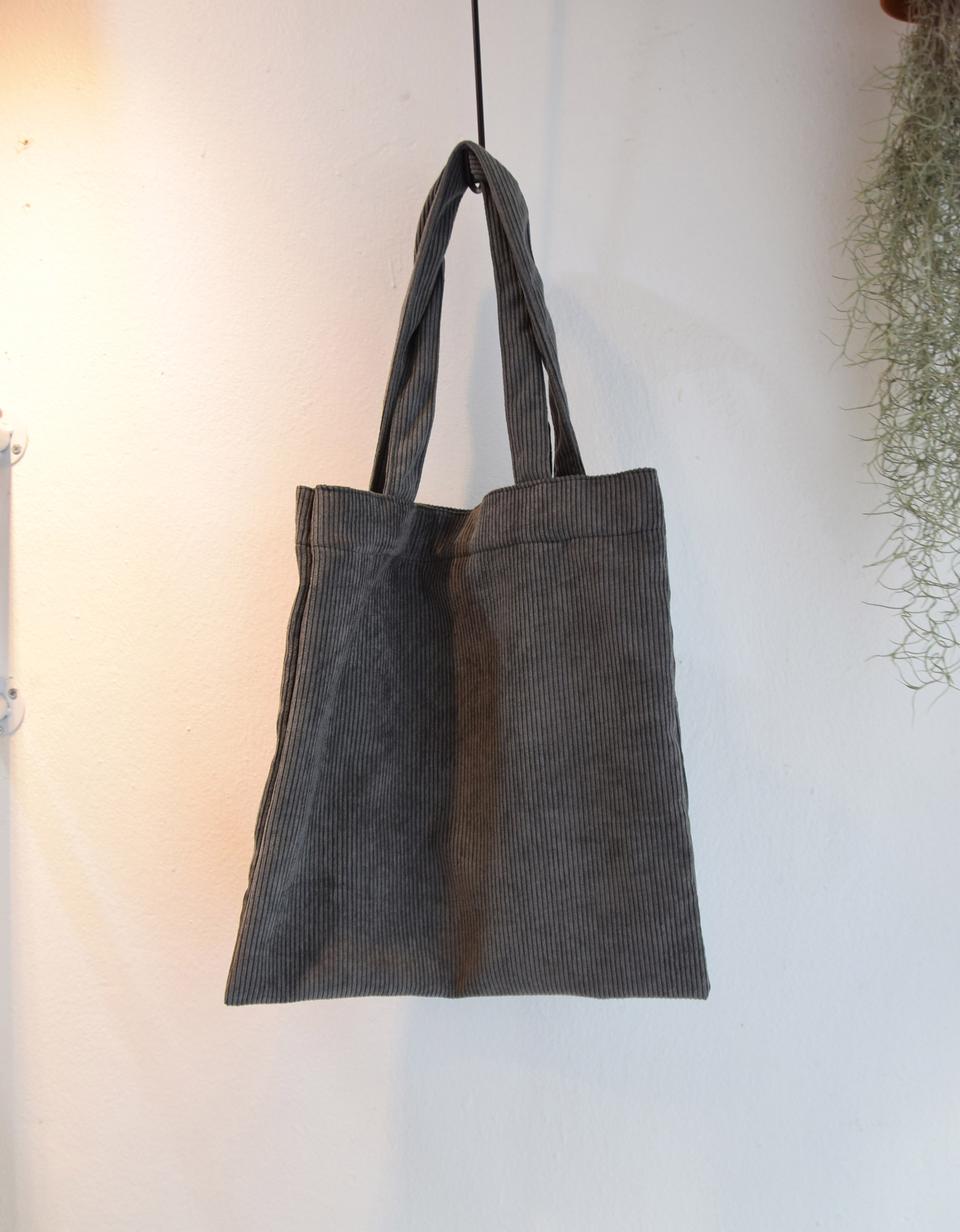 TOTE ECO SHOPPING TRAVEL Square corduroy pocket