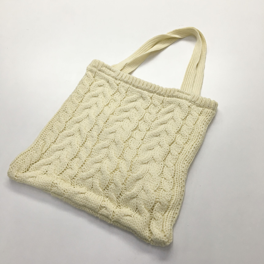moss twisted knit eco bag woman autumn bag winter 