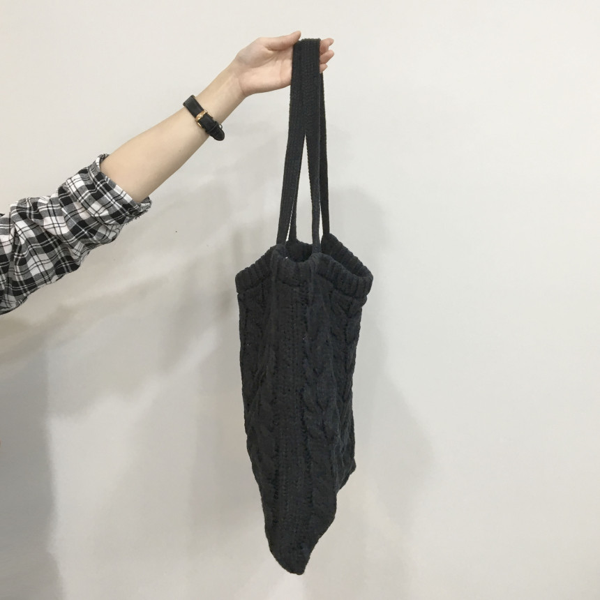 moss twisted knit eco bag woman autumn bag winter 