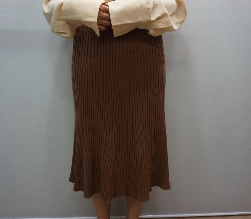 Girly Knit Skirt Bending Women Long Big Size Fall