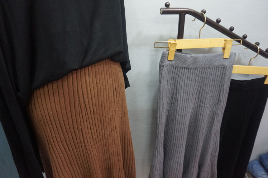 Girly Knit Skirt Bending Women Long Big Size Fall