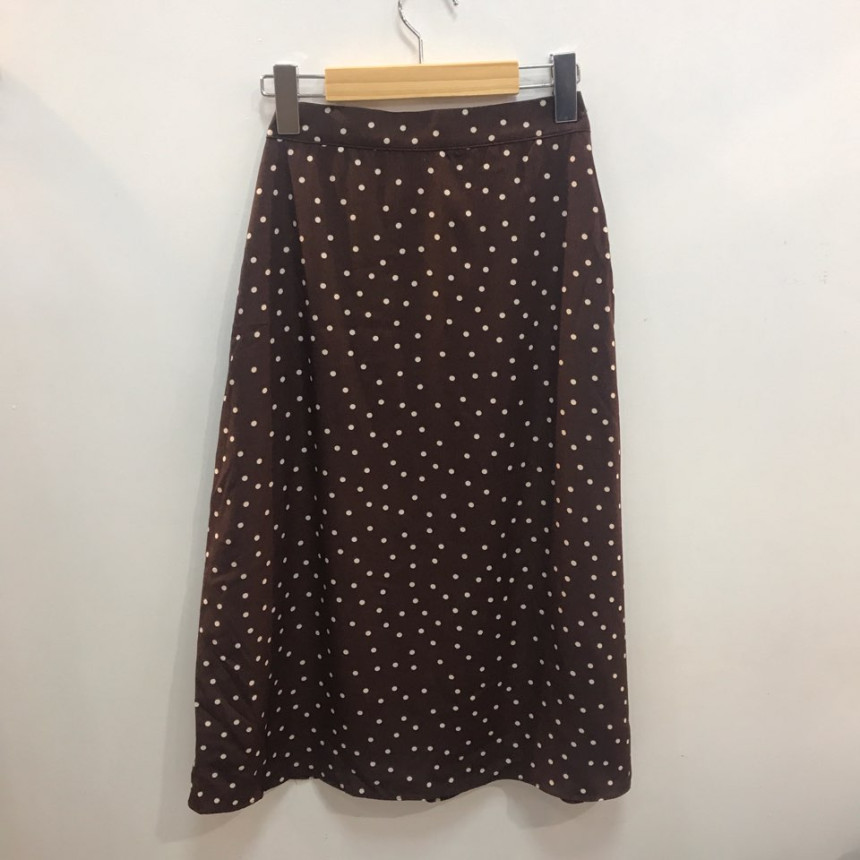 Dot A-line long skirt 20s feminine coordination gu