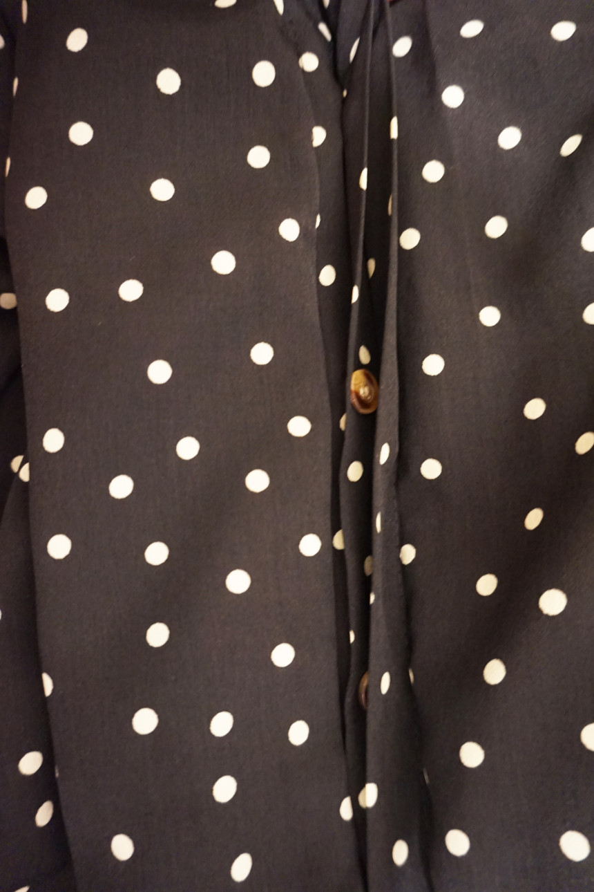 Frilled Dot Skirt Fashion Fall Long Papi Dots Long