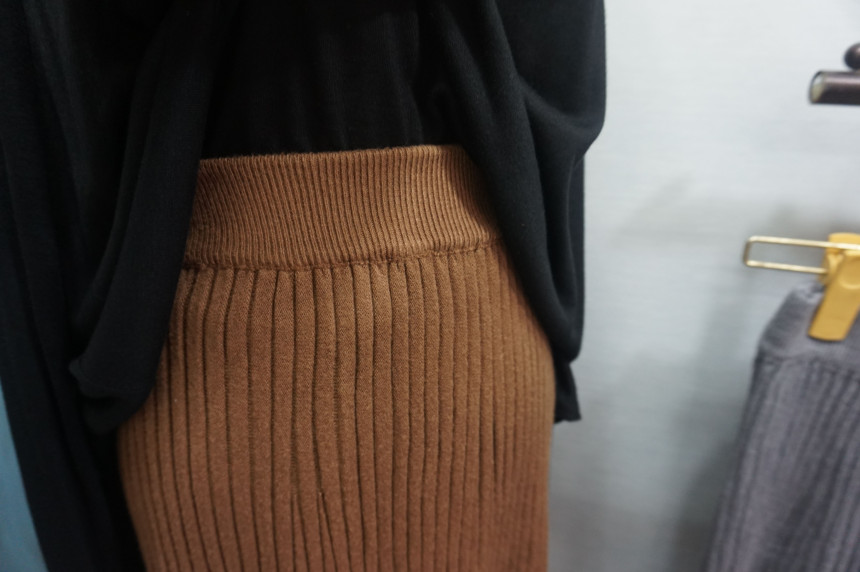 Girly Knit Skirt Bending Women Long Big Size Fall