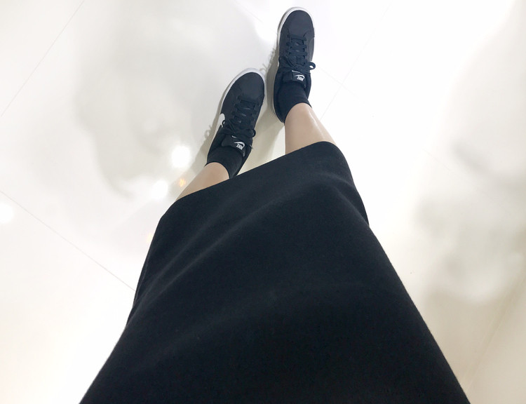 Free Shipping Pocket Long Knit Skirt Long Autumn t