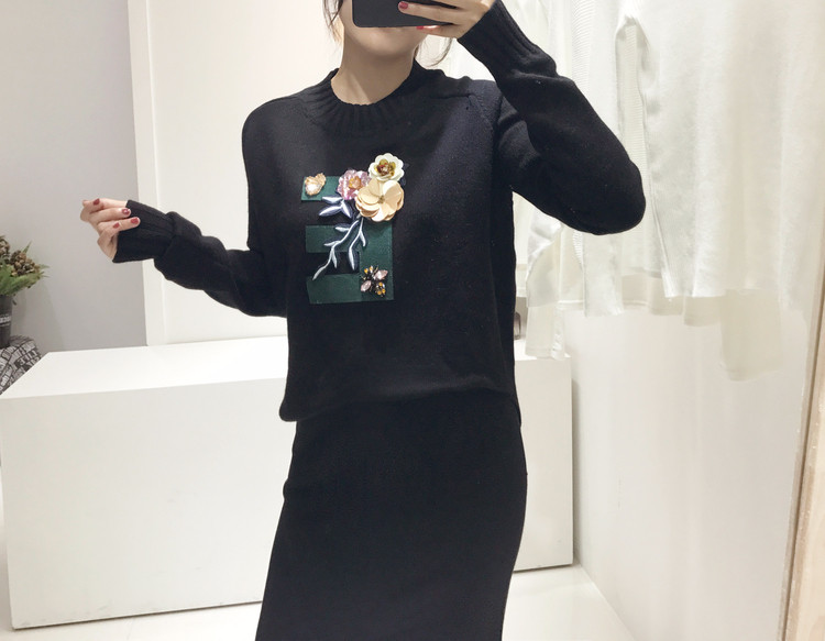 Free Shipping Pocket Long Knit Skirt Long Autumn t