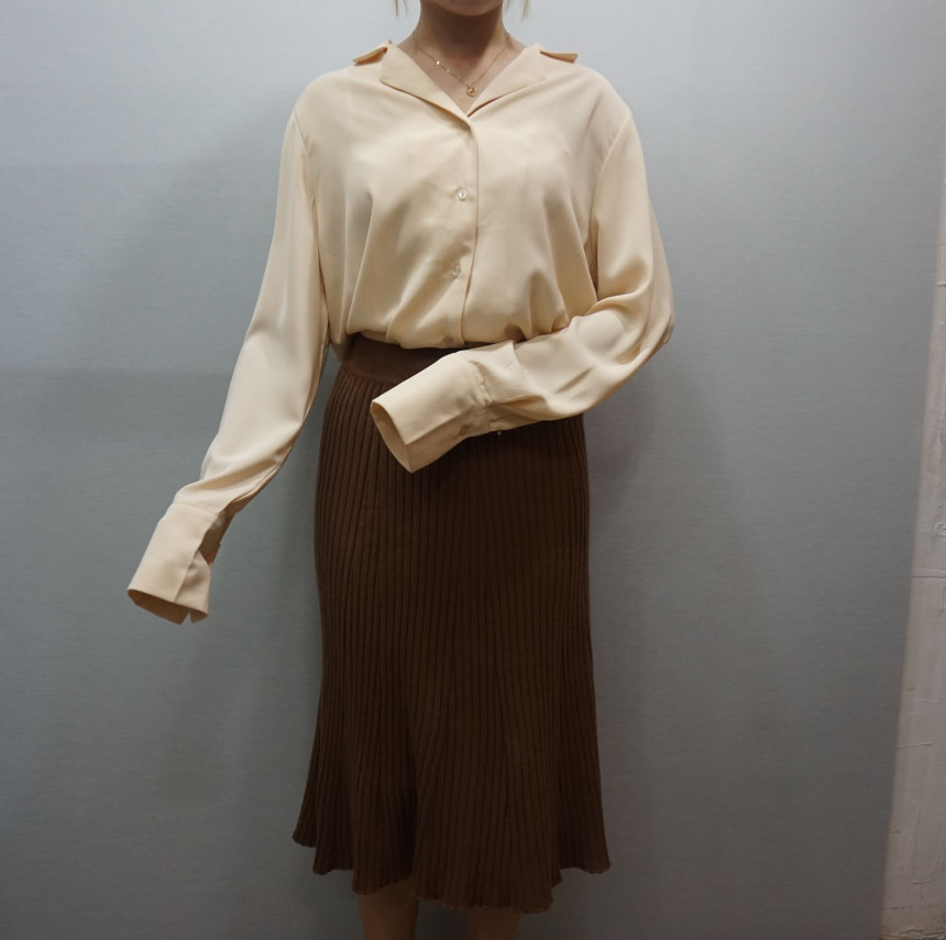 Girly Knit Skirt Bending Women Long Big Size Fall